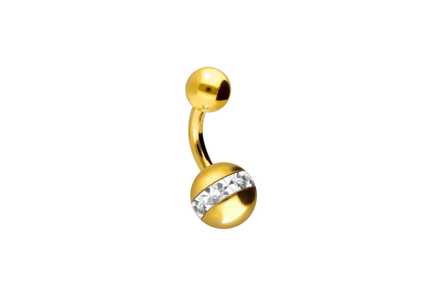 Chirurgenstahl Mini Bananabell Piercing EPOXY-RING- + CHIRURGENSTAHL-KUGEL